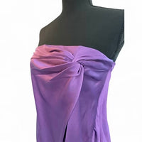 George W. Davies - Women's Strapless Satin Midi Dress