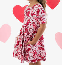 Rufflebutts - Short Sleeve Knit Twirl Dress