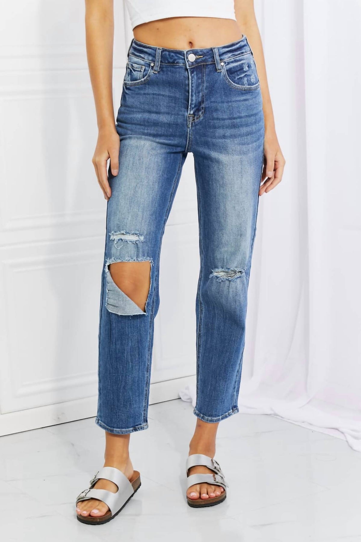 Risen - Emily High Rise Relaxed Jeans