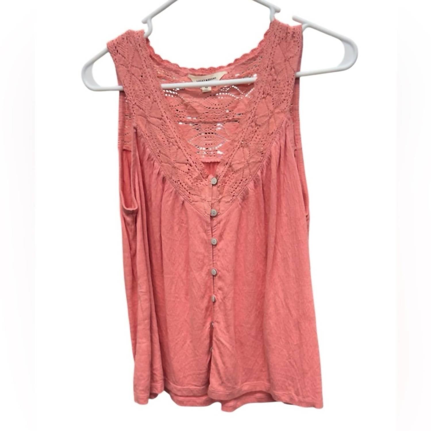 Lucky Brand - Lace Trim Tank Top