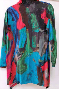 Claire Desjardins - Women's Abstract Button Woven Top
