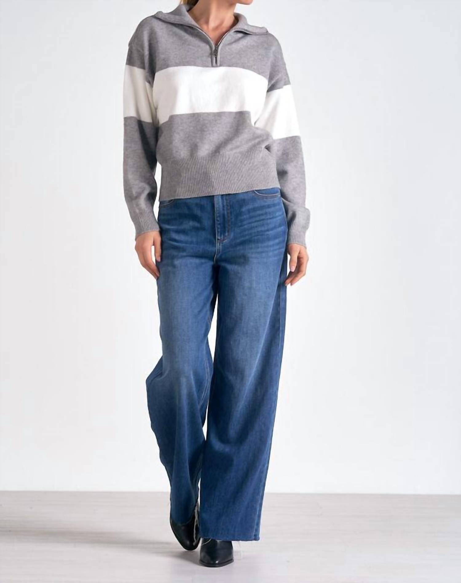 Elan - Suki Half Zip Sweater