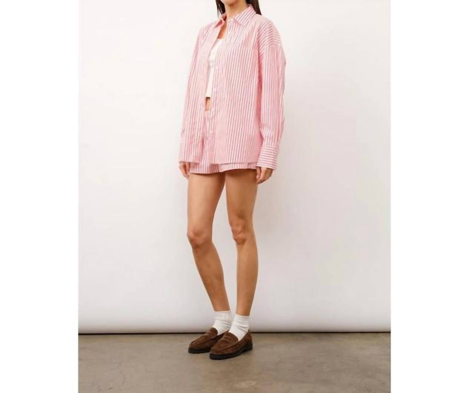 Loucia - Capri Striped Button Down Shirt