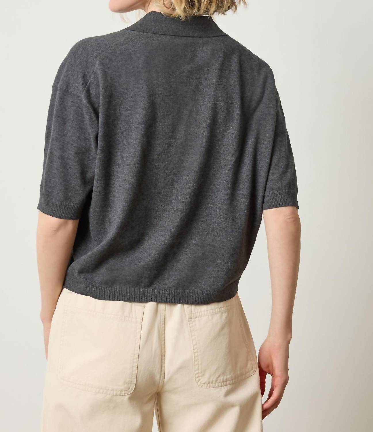 Lilla P - Drop Shoulder Polo Neck Sweater