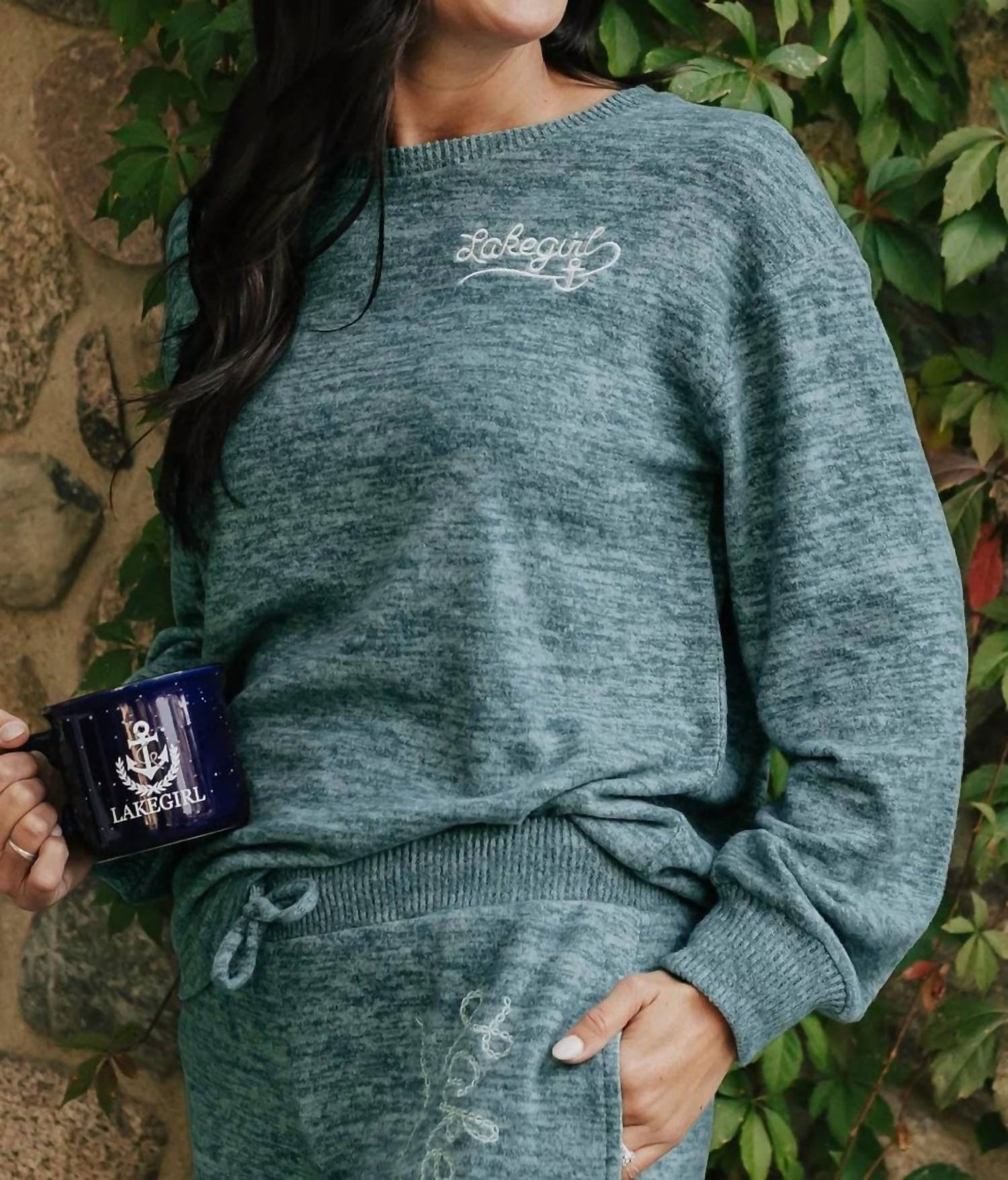 Lakegirl - Hacci Lounge Crew Neck Sweatshirt