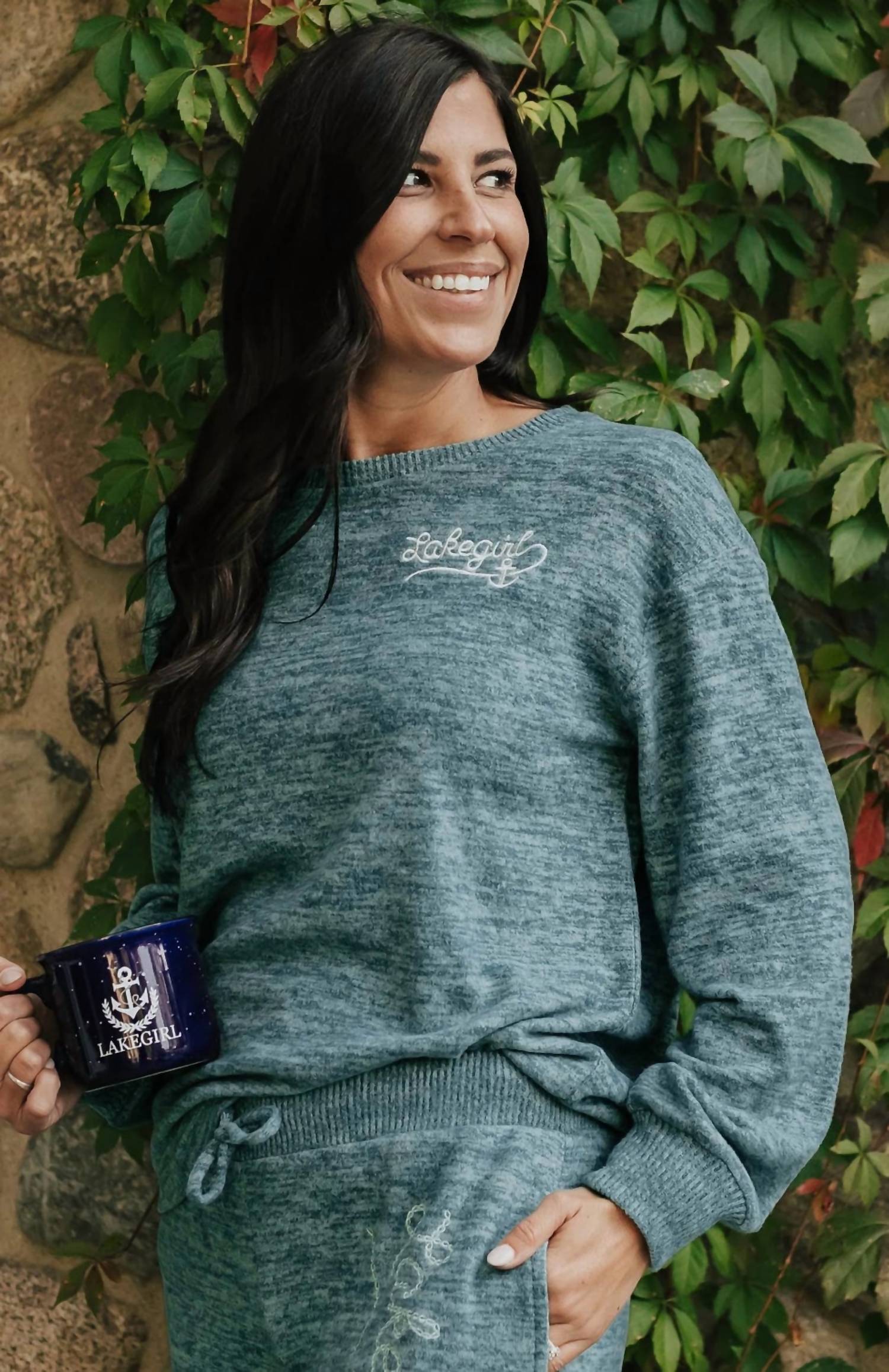 Lakegirl - Hacci Lounge Crew Neck Sweatshirt