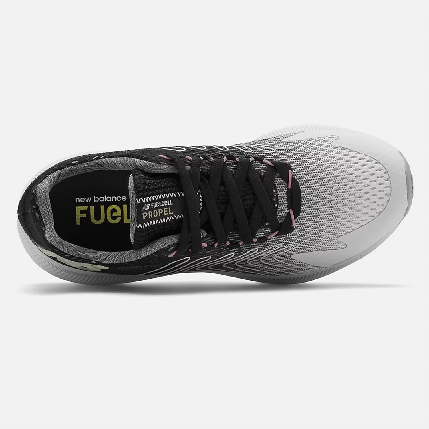 New Balance Women's Fuel Cell Propel Running Shoes in grey pink - women's shoe - alternate view