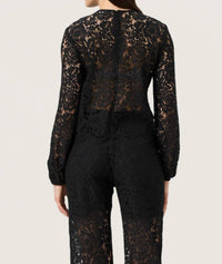 Soaked In Luxury - Slhanni Round Neck Lace Blouse