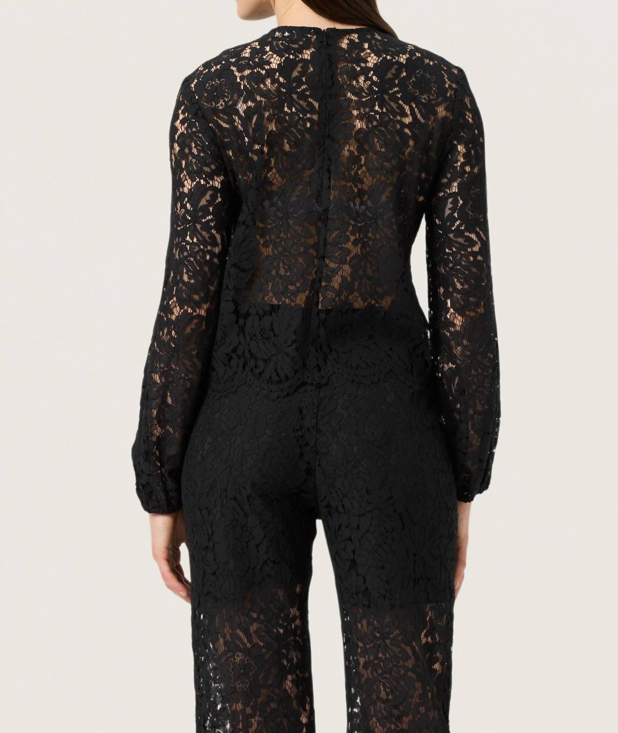Soaked In Luxury - Slhanni Round Neck Lace Blouse