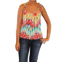 MULTI ZIG-ZAG TIE SHOULDER TOP