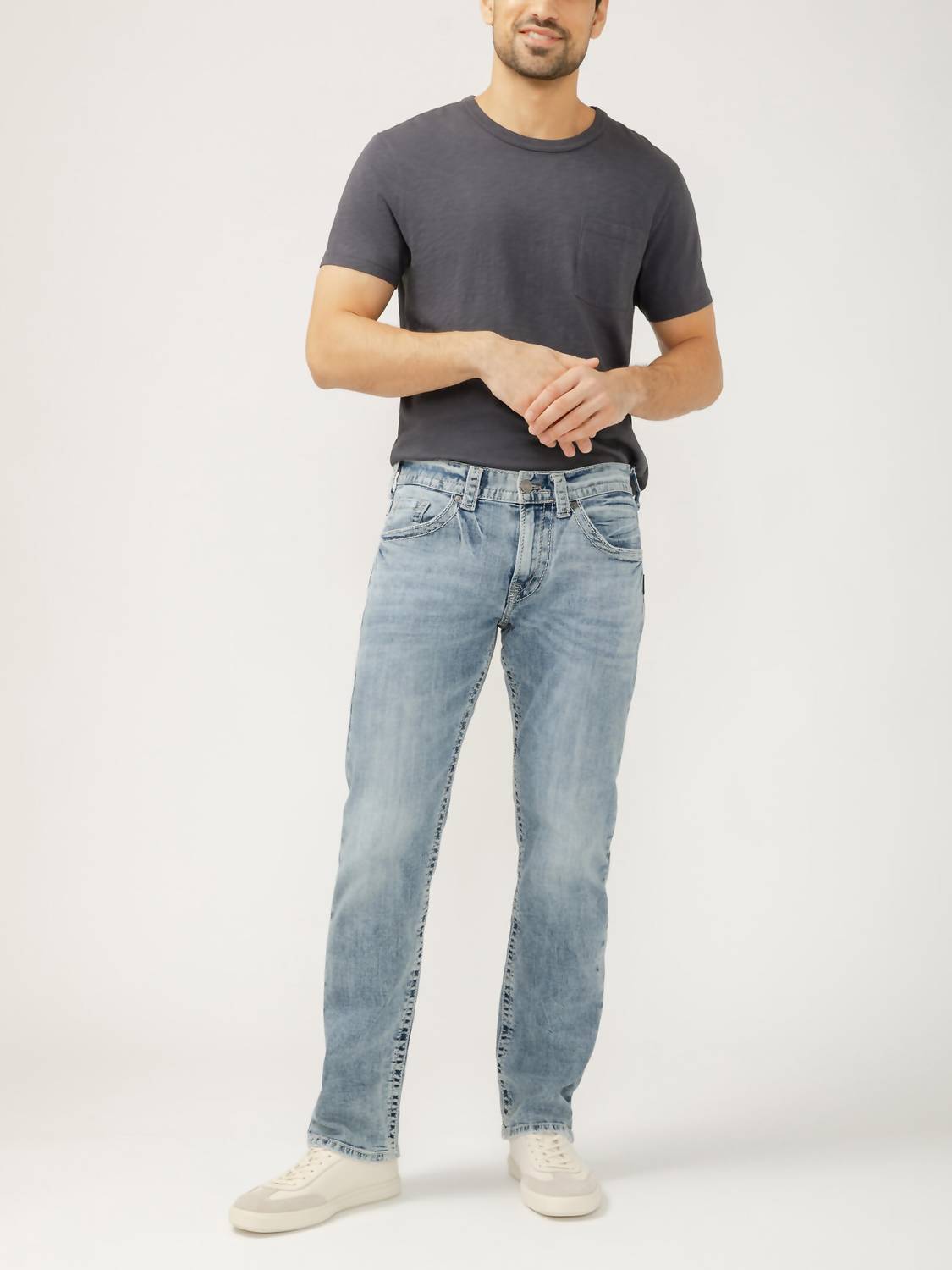 Silver Jeans Co - Eddie Relaxed Fit Slim Straight Jeans