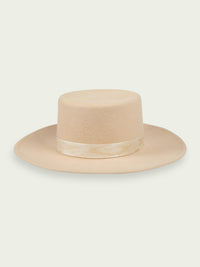 SCOTCH & SODA Women's Fedora Wool Hat in sand - women's hat