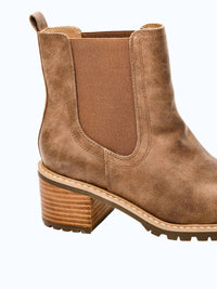 Corkys Footwear Women's Doohickey Bootie in taupe - women's shoe - detail view