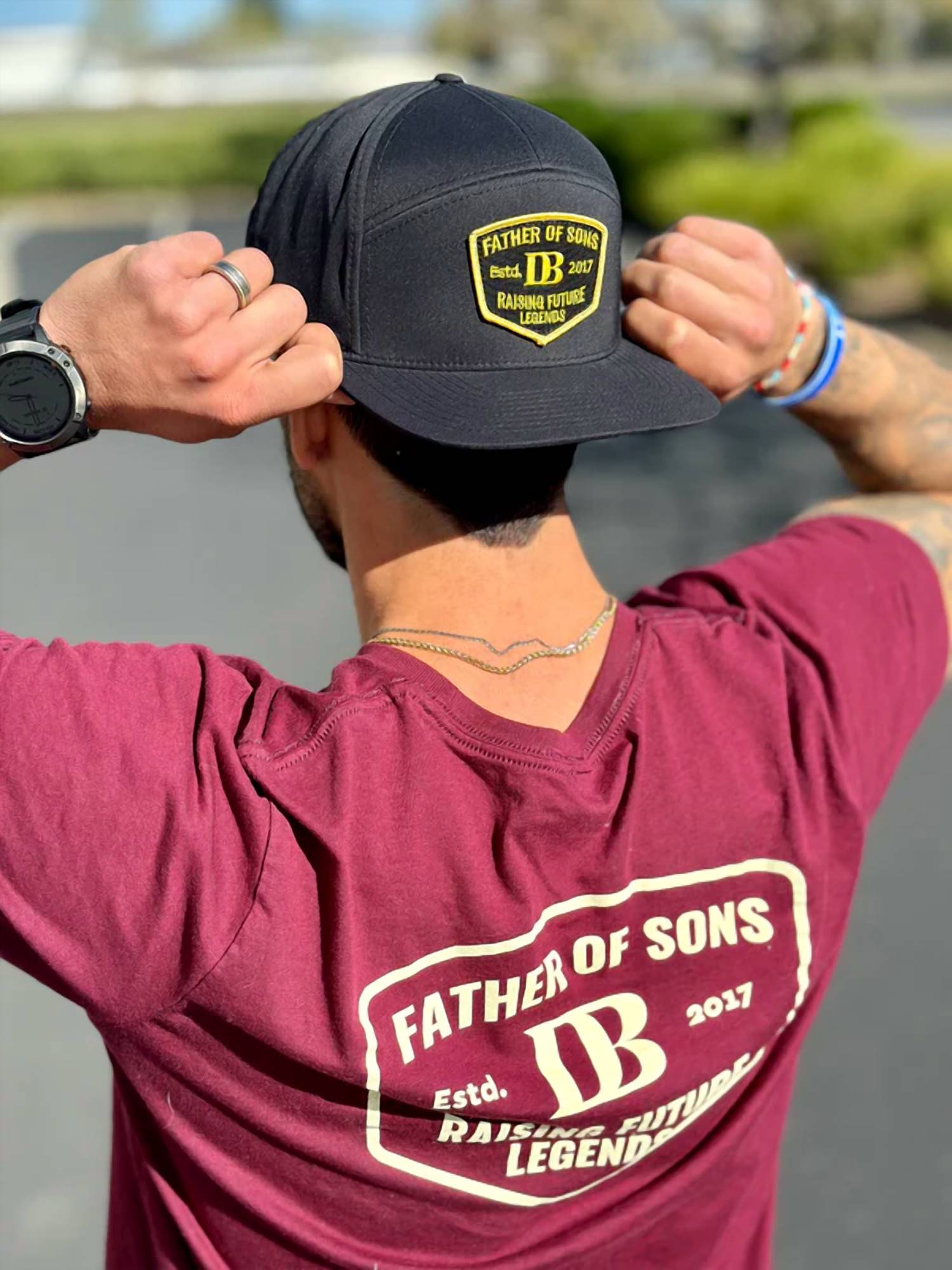 Dadbod Apparel - Men's Premium Active Father Of Sons Patch Hat