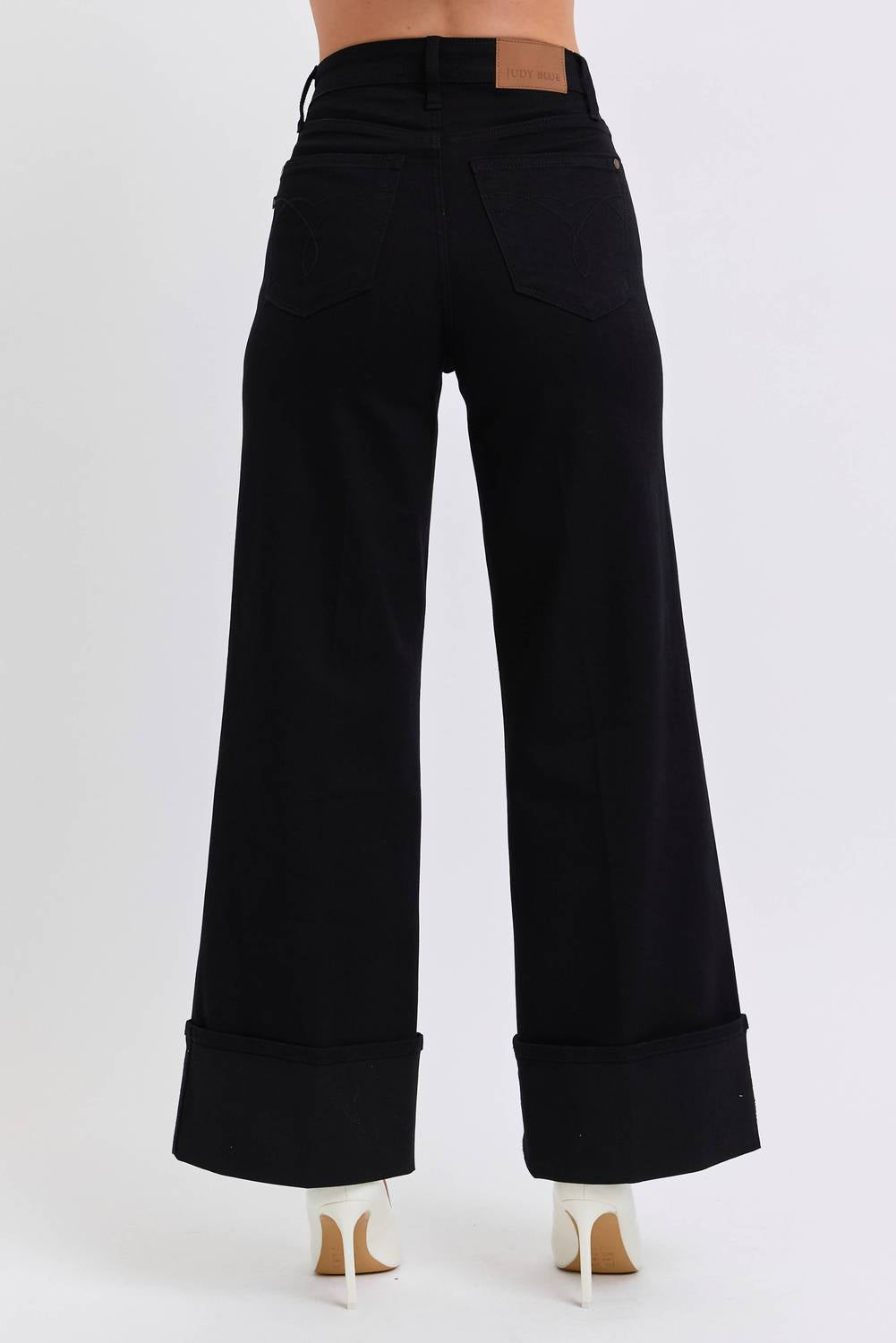 Judy Blue - High Waisted Retro Wide Cuffed Denim Jean