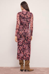 Minkpink - Annika Mesh Rouched Midi Dress