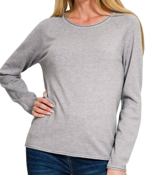 Zenana - Round Neck Basic Sweater