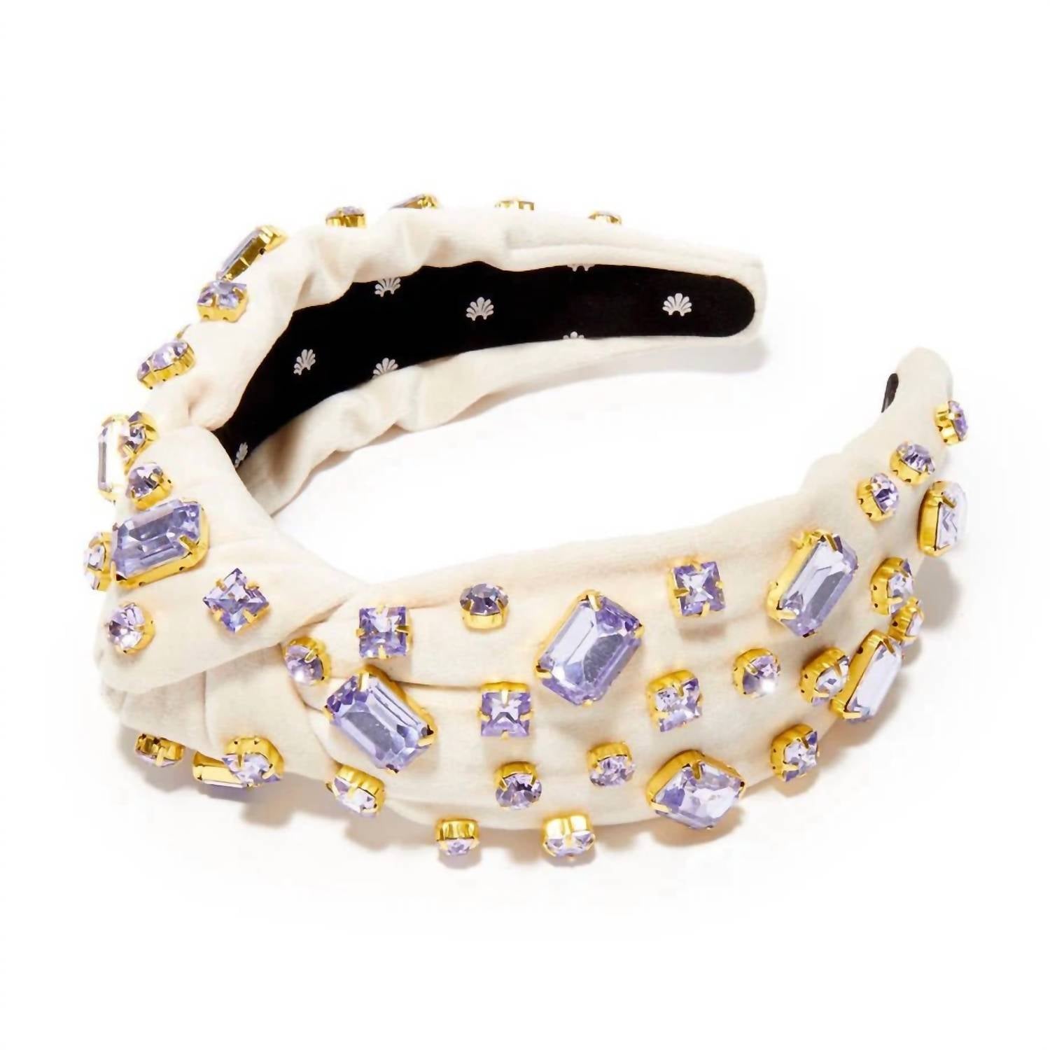 Lele Sadoughi - Women's Sparkle Rectangle Crystal Velvet Headband