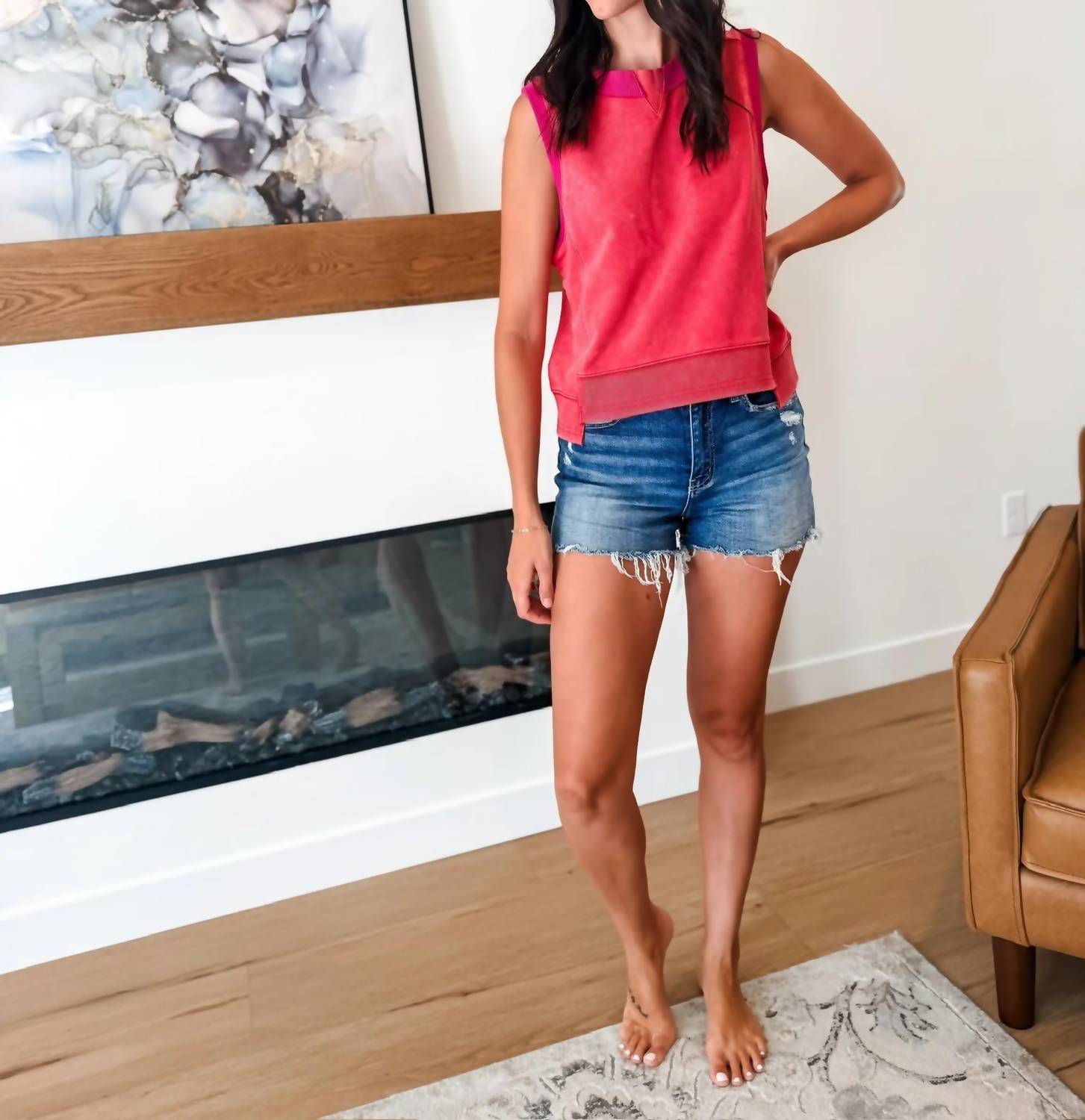 Davi & Dani - Kari Mineral Washed Tank Top