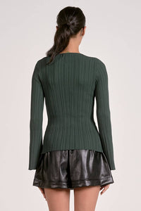 Elan - Crewneck Bell Sleeve Top