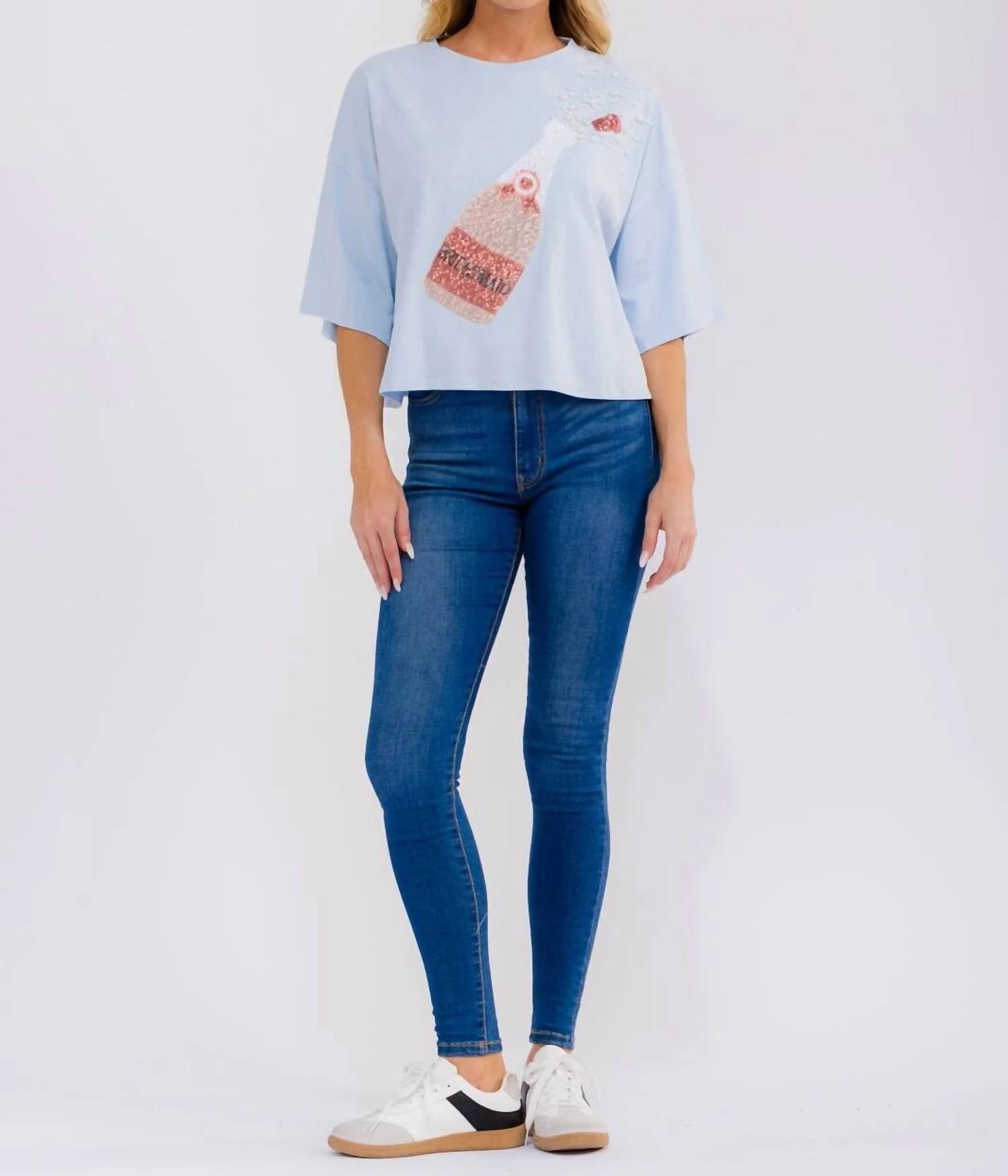 Peach Love - Bridesmaid T-shirt With Beads