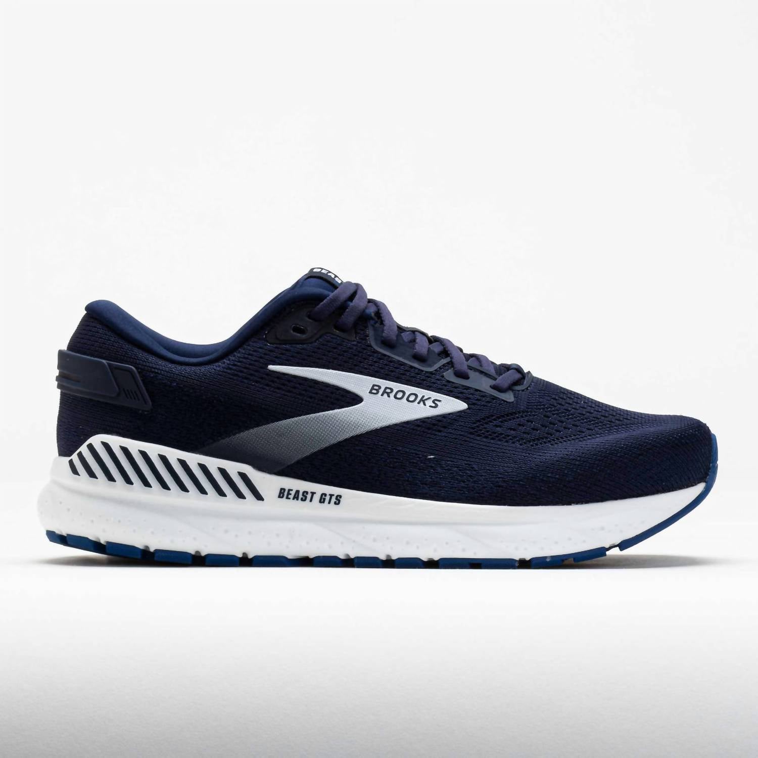 BROOKS Men's Beast Gts 24 Running Shoes in peacoat true navy white 1 - men's shoe