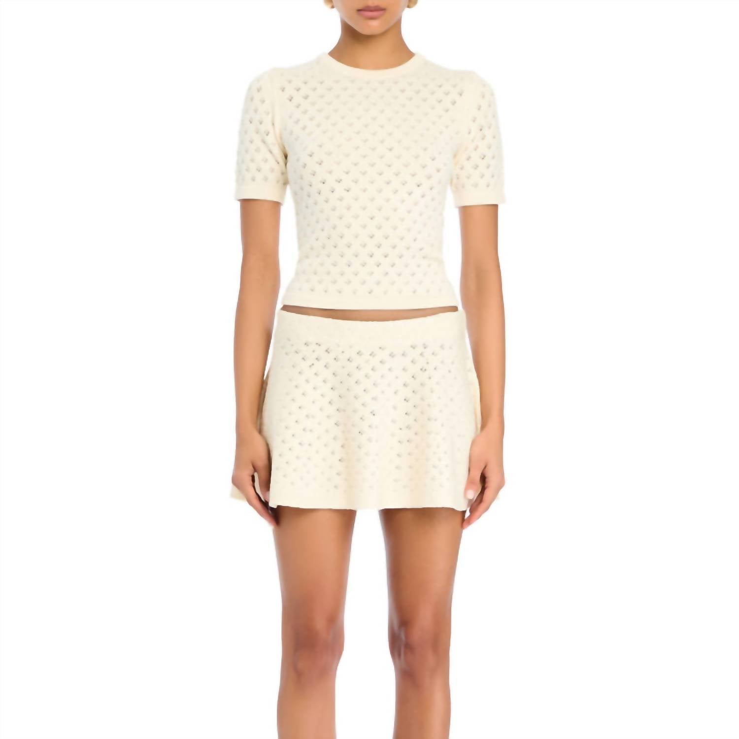 SER.O.YA Josie Top in eggshell - women's shirt - view 4