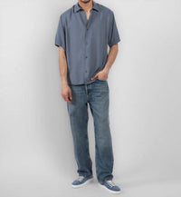 NN07 Freddy Short Sleeve No Pocket Shirt in bering sea - men's shirt - view 5