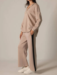 P.Cill - Women's Butter Modal Single Side Stripe Pants