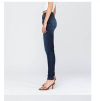 Judy Blue Super Stretchy & Soft Non Distressed Skinny Jeans in dark wash - women's jeans - alternate view