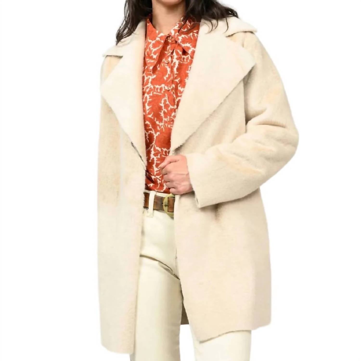 Ivy Jane - Faux Fur And Suede Coat