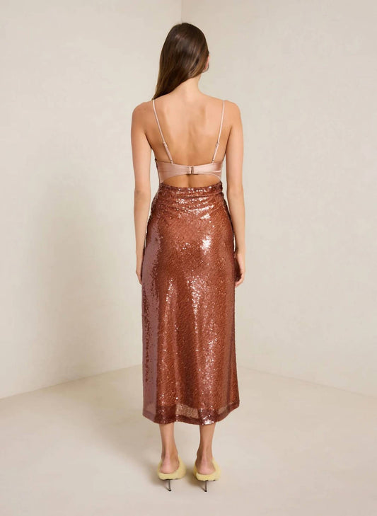 A.L.C. - Gisele Cutout Sequin Satin Crepe Midi Dress