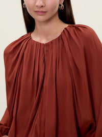 Rebecca Taylor Lillith Bubble Top in aberdeen - women's blouse - view 5