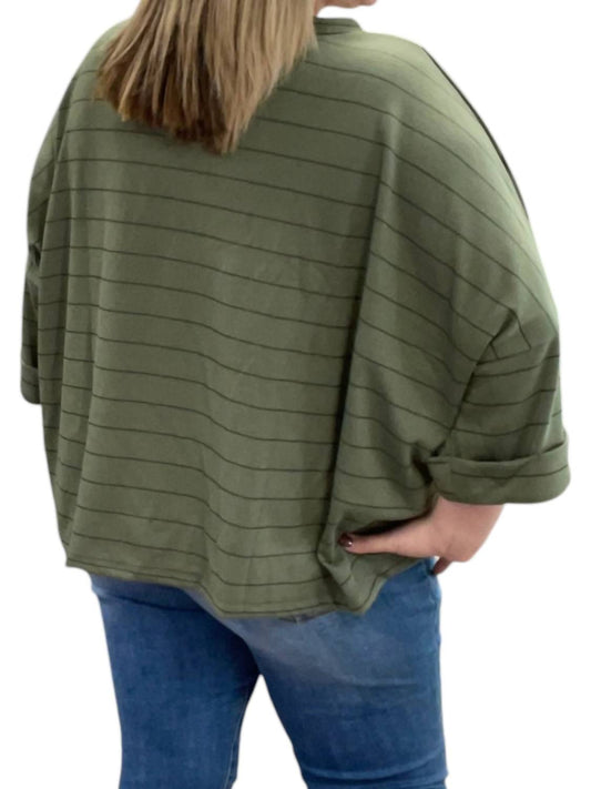 White Birch - Striped Boxy Top