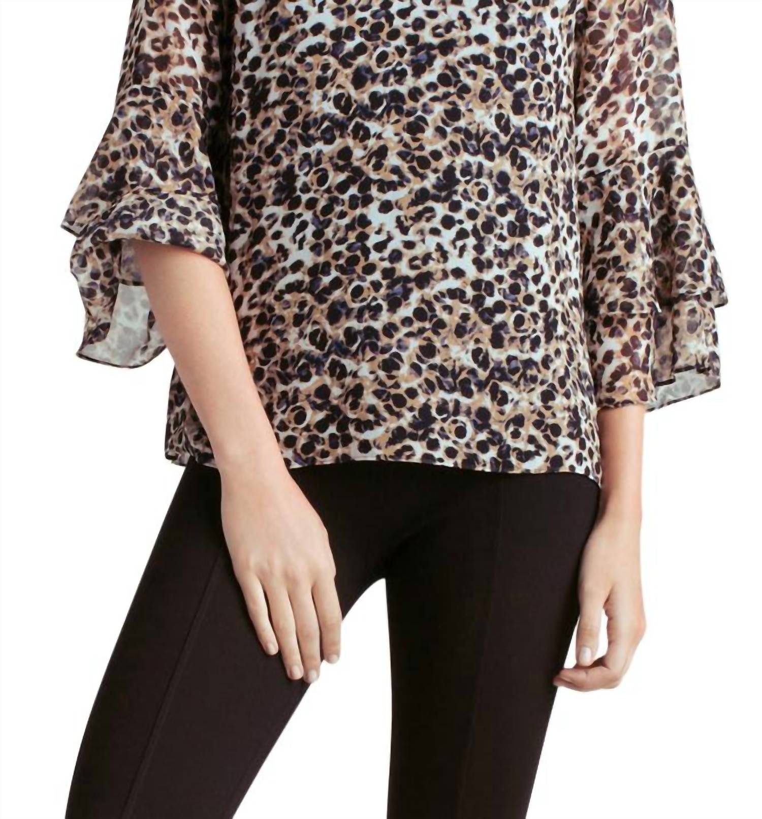 Kensie - Long Sleeve Tie Front Top