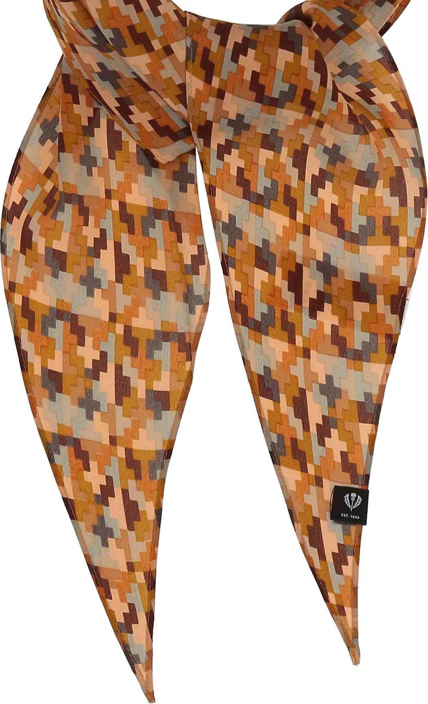 V. FRAAS Women's Mini Geo Necktie in sand - women's scarf