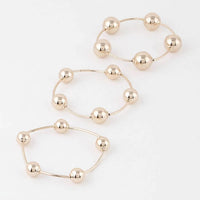 3Am By H&D Accessories - Women's Triple Beaded Bracelet