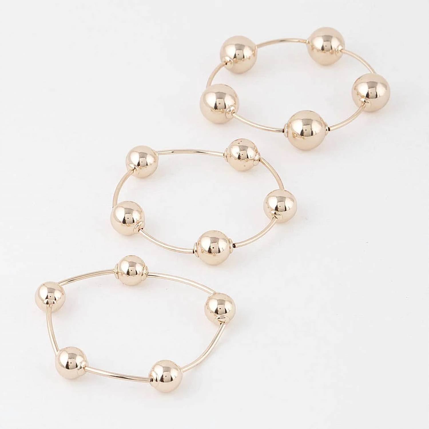 3Am By H&D Accessories - Women's Triple Beaded Bracelet