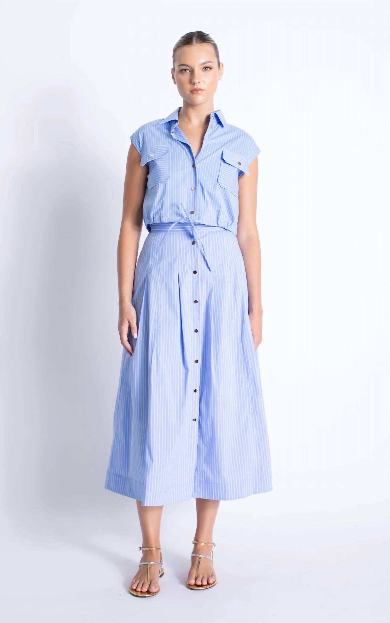 Karina Grimaldi - Eden Button Down Skirt