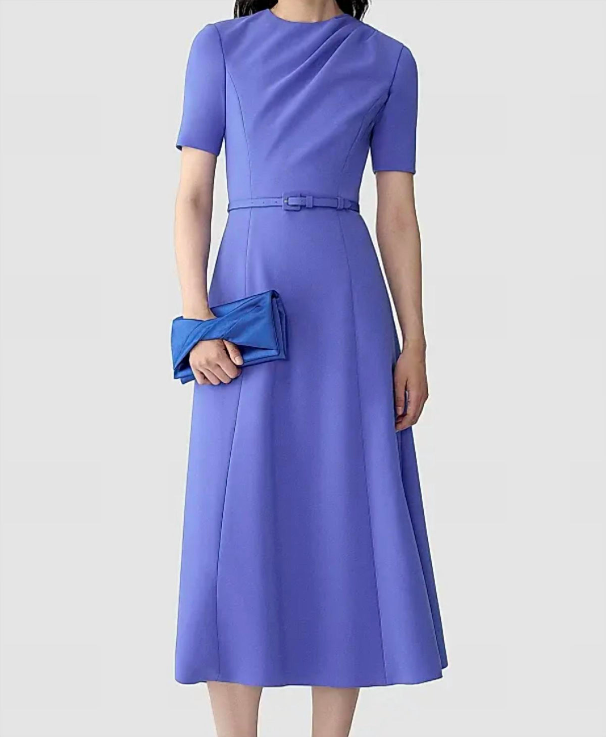 Carolina Herrera - Draped Midi Dress with Belt