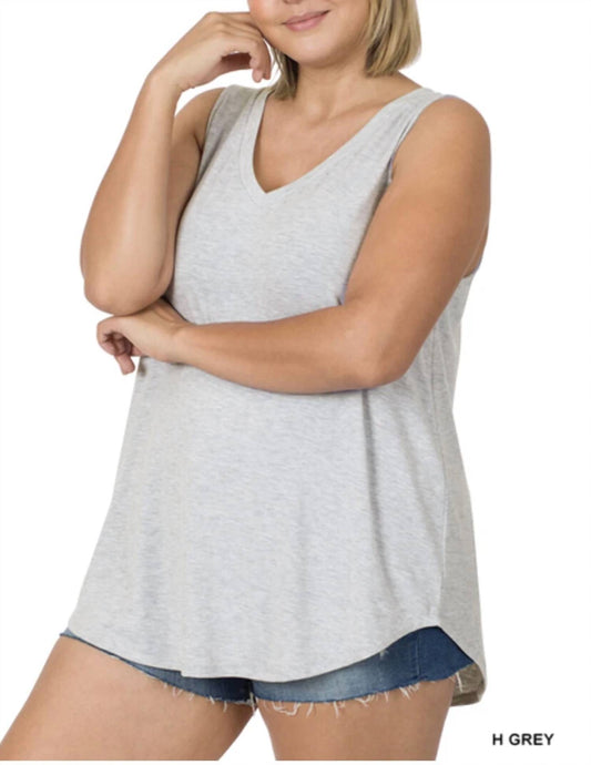 Zenana - Relaxed And Luxe Sleeveless Top - Plus