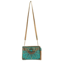 Mary Frances - Women's New Day Beaded Mosaic Crossbody Leather Handbag