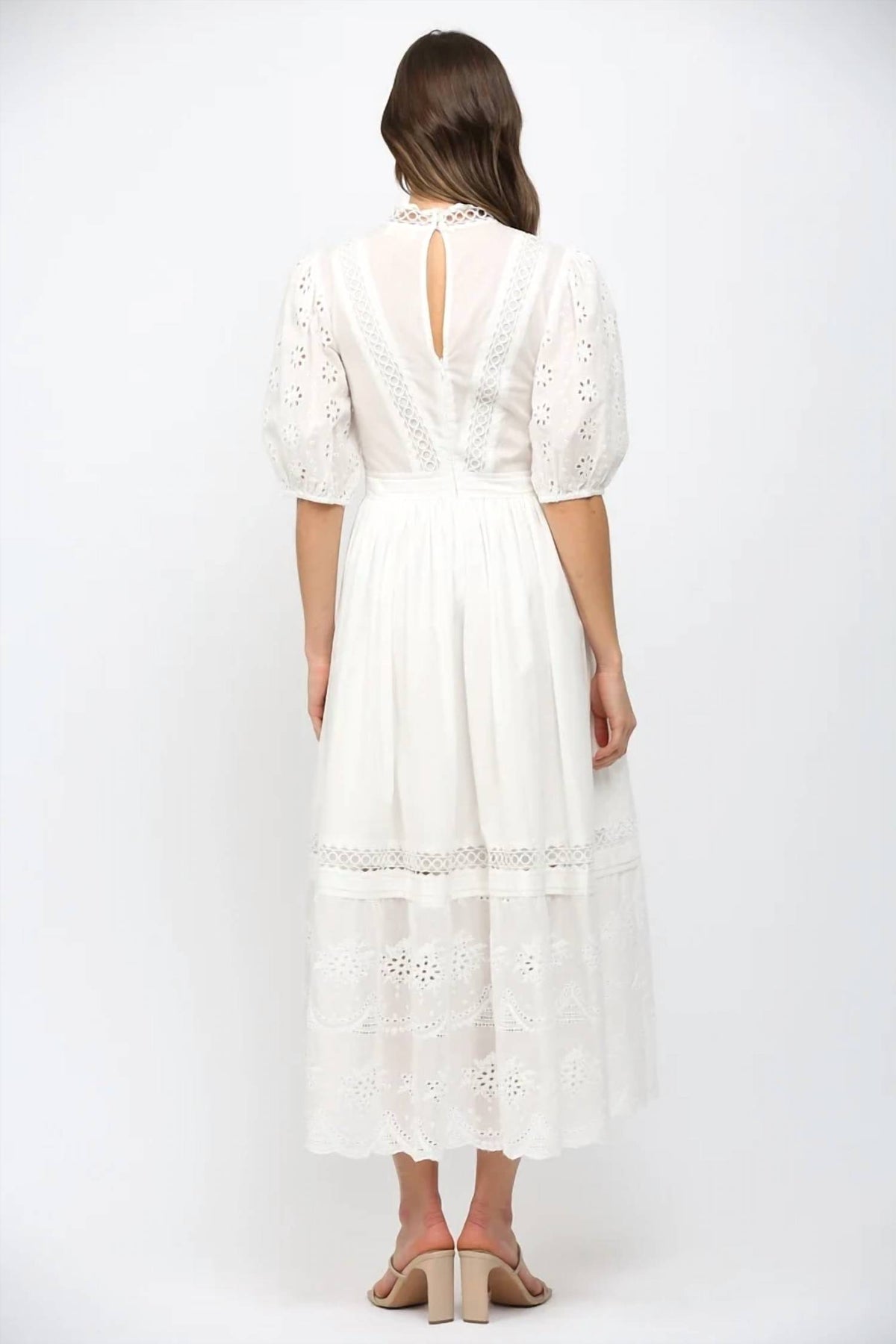 Fate - Eyelet Midi Dress