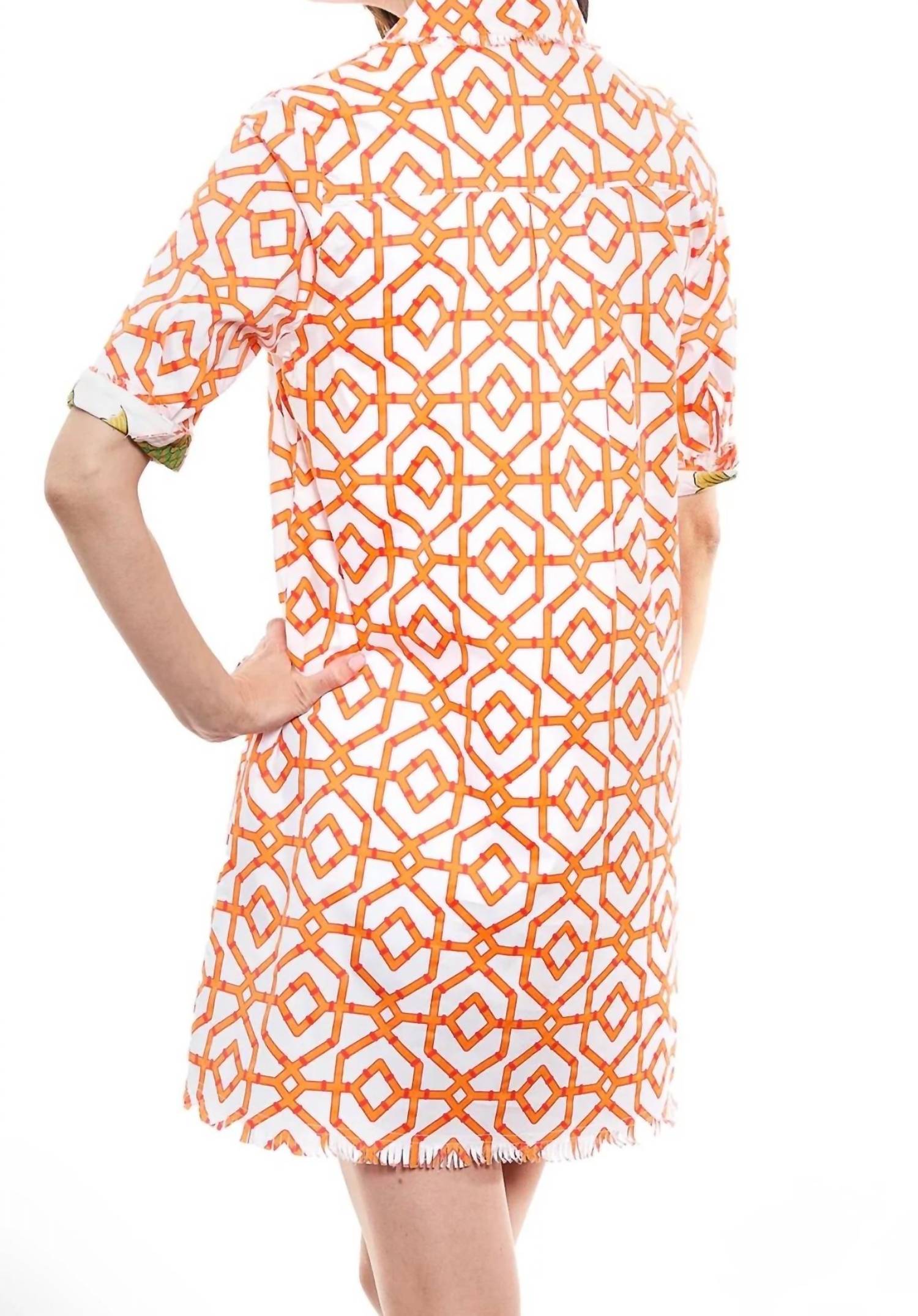 Dizzy-Lizzie - Chatham Bamboo Geo Mini Dress