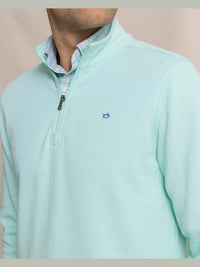 SOUTHERN TIDE Sandy Cove Pique Quarter Zip Top in gulf shores - men's sweater - view 4
