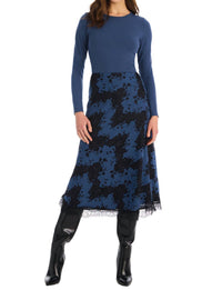 ALLISON NEW YORK Solid Rita Top in blue - women's long sleeve top - alternate view