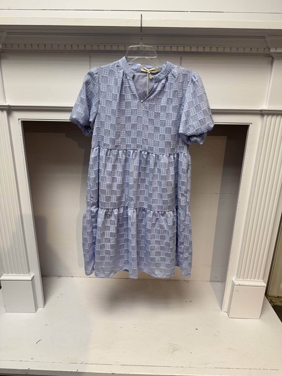 Grace + Emma - V Neck Checkered Dress