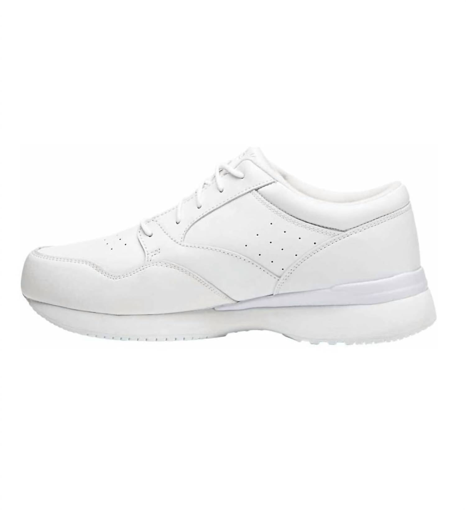 PROPET Men's Life Walker Lace Shoes in white - men's shoe - alternate view