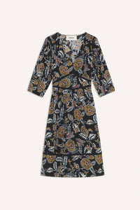 Ba&Sh - VIENNE MIDI V NECK DRESS