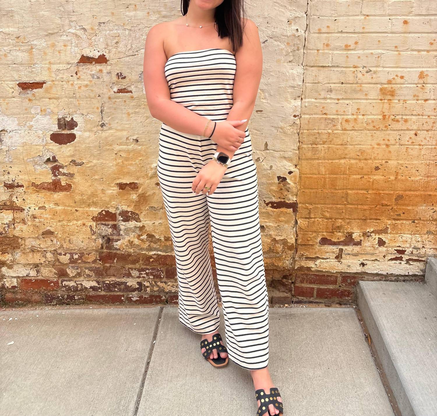 Blu Pepper - Stripe Wide Leg Knit Lounge Set